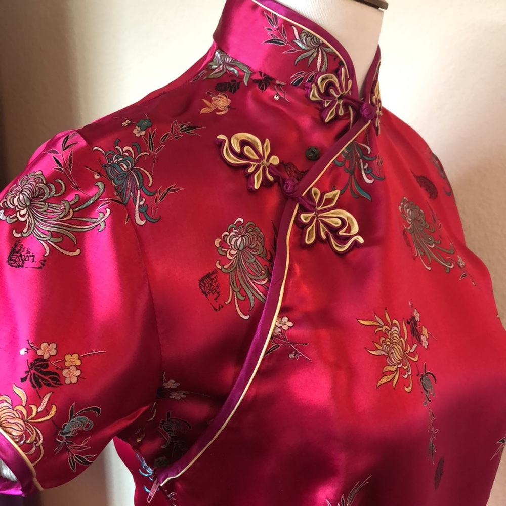 Vintage Chinese Brocade Dress NWT - Picture 4 of 10